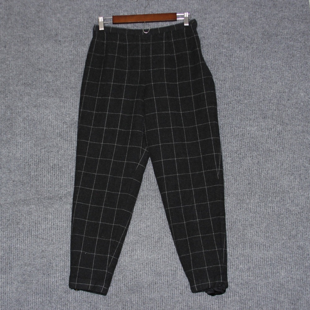 Alanni Pants Womens 10 Gray Plaid Wool Stylish Comfortable Formal Lined Side Zip